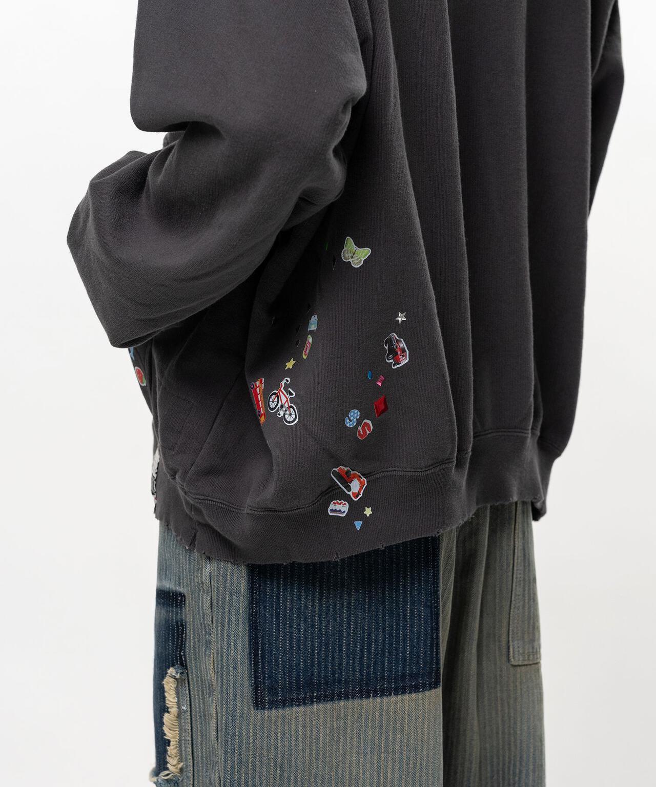 Maison MIHARA YASUHIRO 兒童貼紙圖案 連帽衛衣