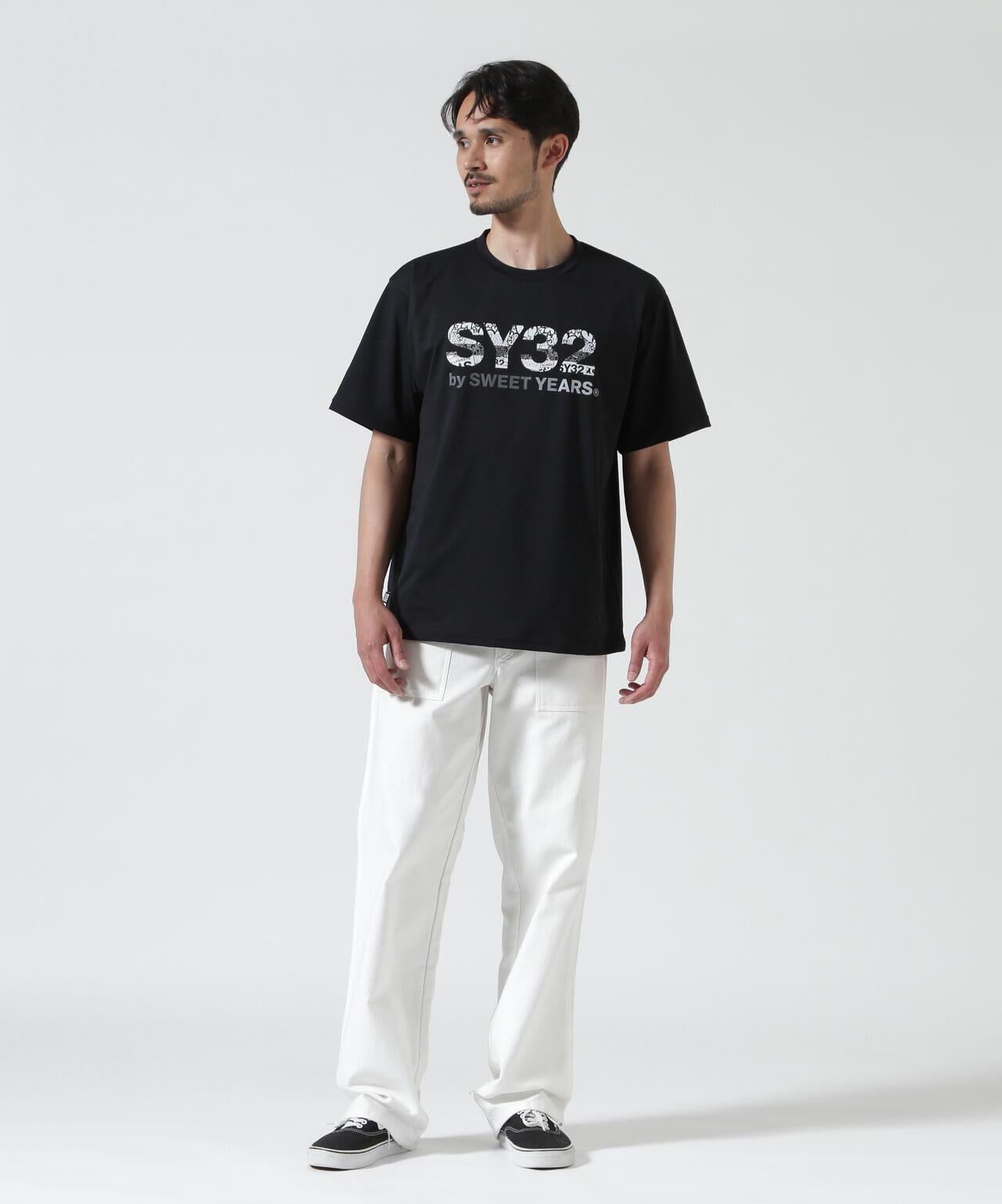 SY32 by SWEET YEARS BASIC GRAPHIC LOGO 印花短袖T恤