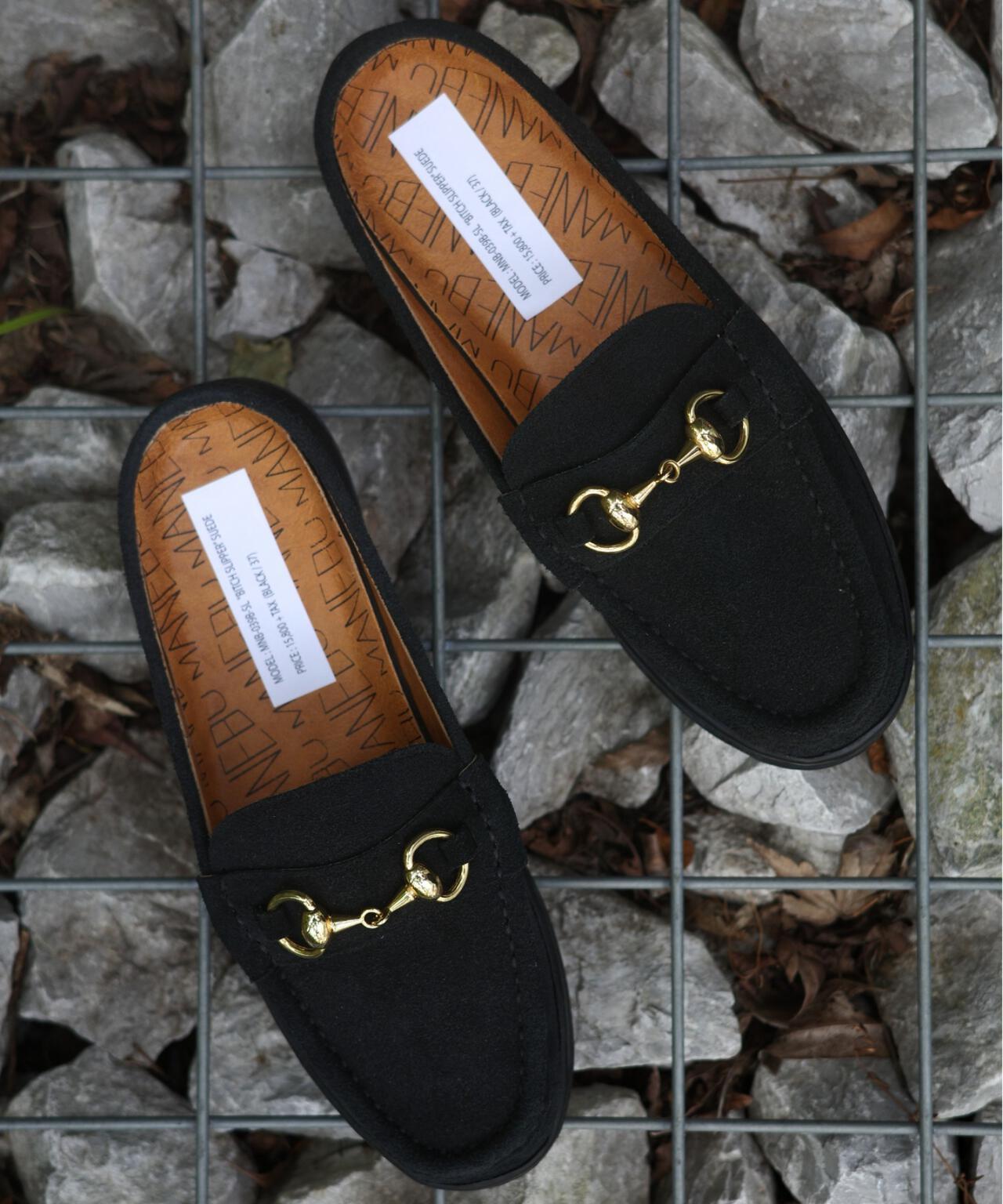 MANEBU BITCH SLIPPER SUEDE 金屬扣樂福拖鞋 麂皮材質 男女同款