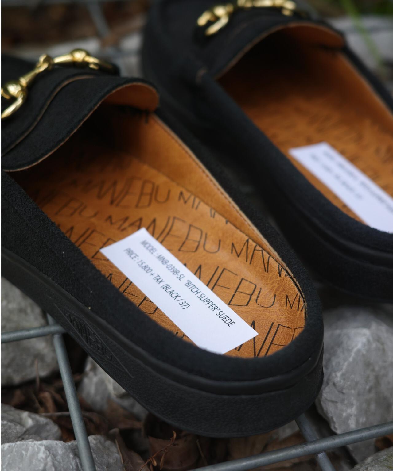 MANEBU BITCH SLIPPER SUEDE 金屬扣樂福拖鞋 麂皮材質 男女同款