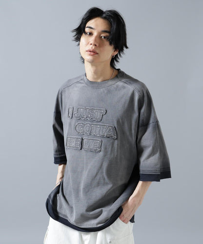 噴染效果 寬鬆 JUST 圖案 短袖T恤 PIGMENT SPRAY S/S TEE