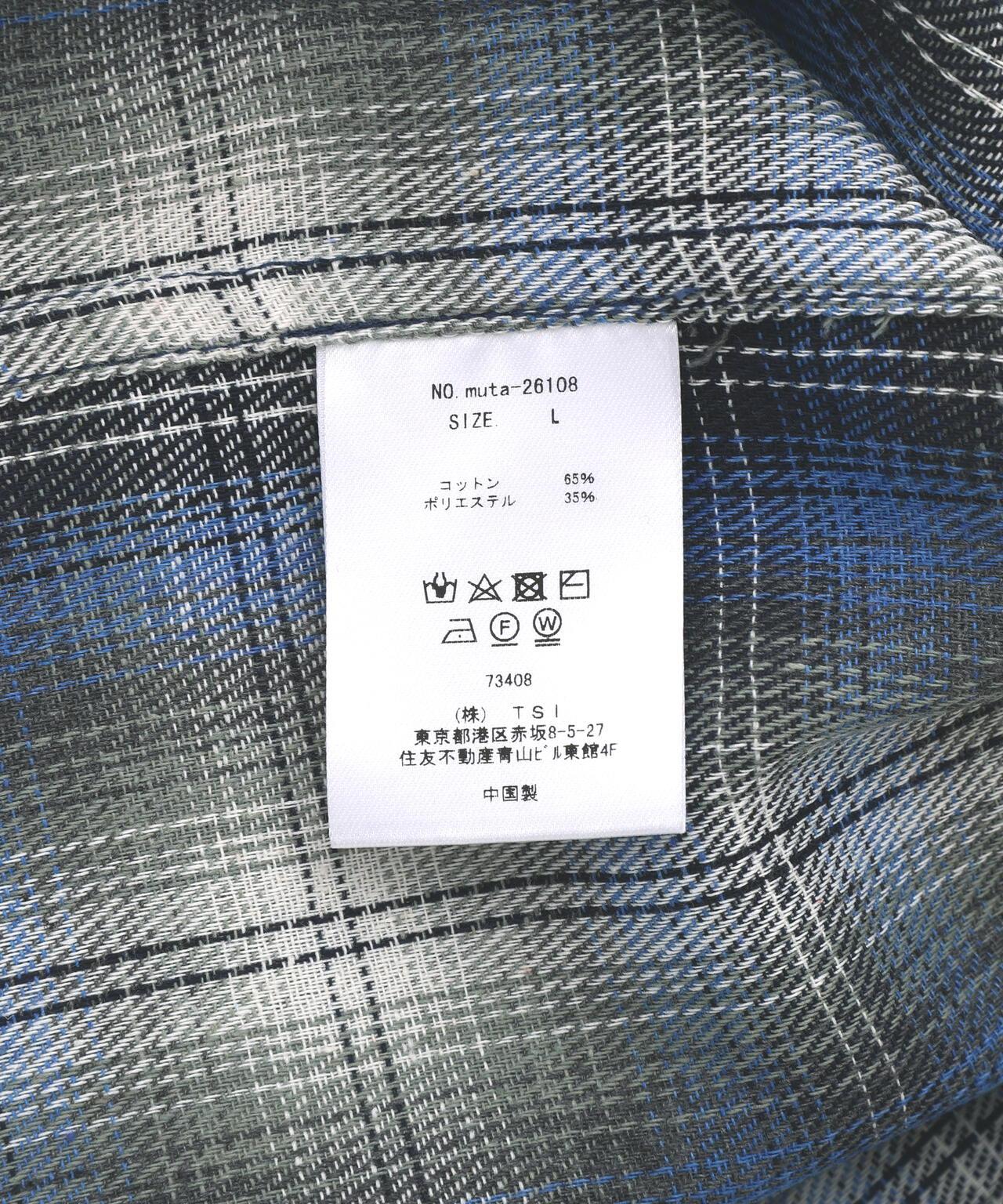 muta MARINE 聯名格紋襯衫