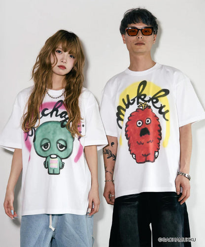 GACHAPIN Thumb Doll Spray 印花T恤