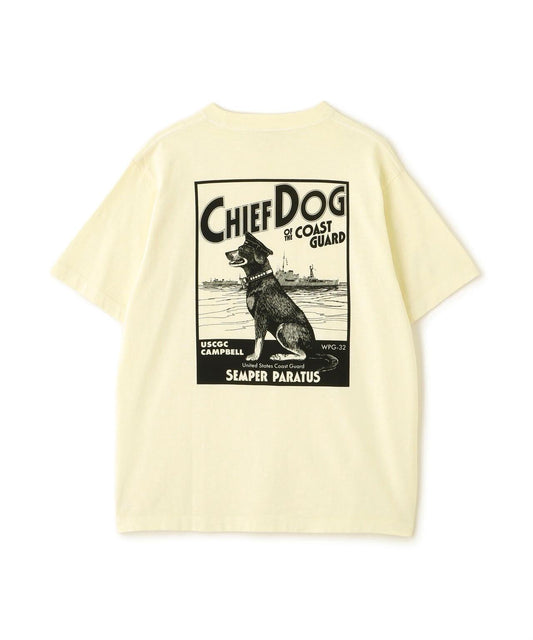 竹節面料 CHIEF DOG 圖案 短袖T恤
