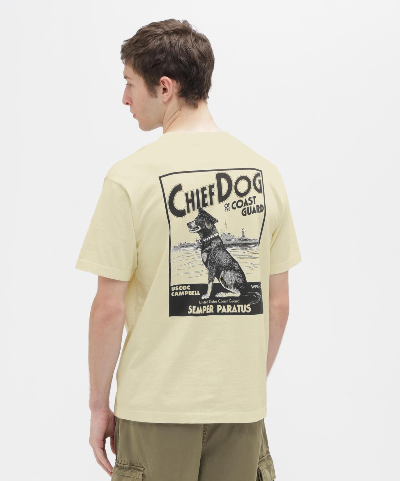 竹節面料 CHIEF DOG 圖案 短袖T恤