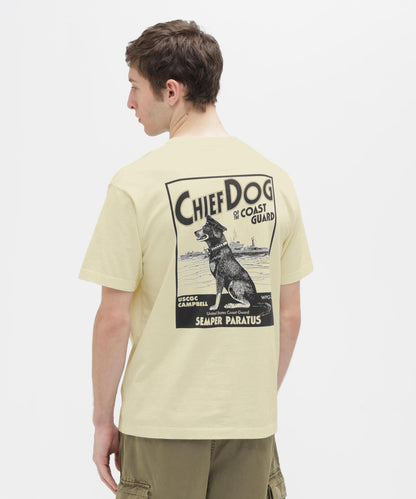 竹節面料 CHIEF DOG 圖案 短袖T恤
