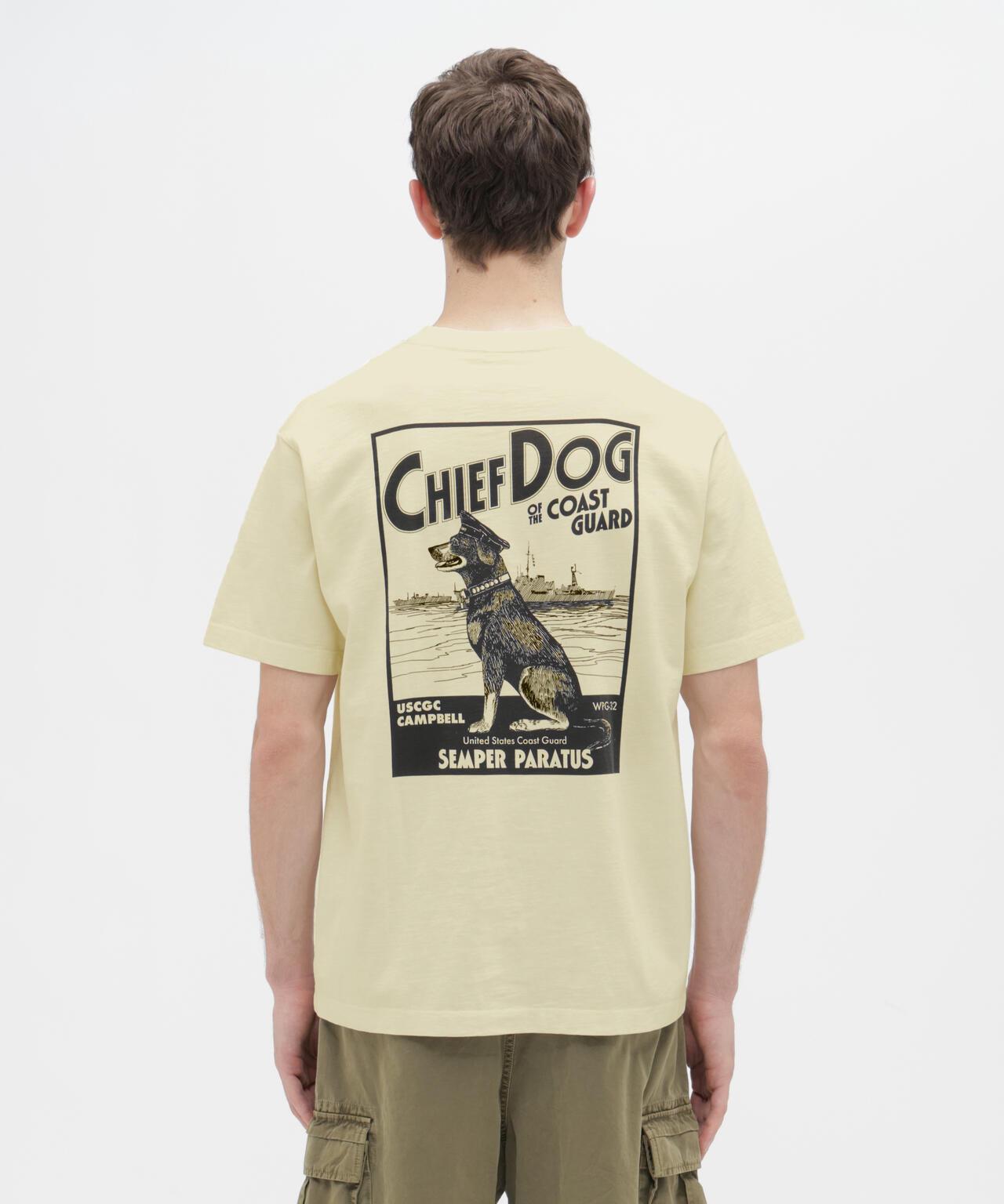 竹節面料 CHIEF DOG 圖案 短袖T恤