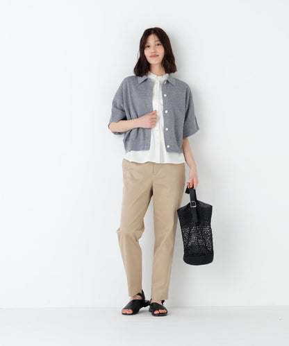 《名品 / ストレッチ素材》 珠地彈力 修身直筒 褲子
