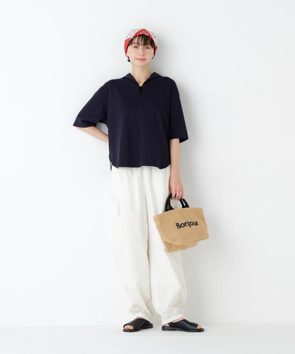 《FABRICOコラボ》 黃麻迷你托特包 S碼
