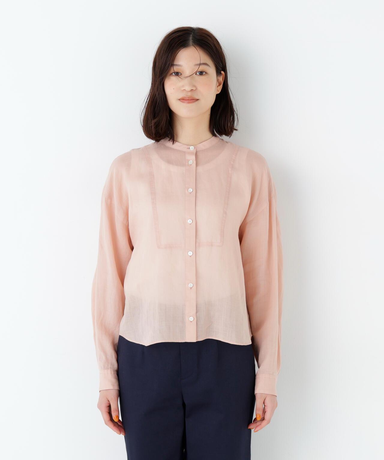 《名品 / 洗える / 4カラー展開》 亞麻前襟設計 襯衫