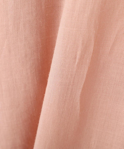 《名品 / 洗える / 4カラー展開》 亞麻前襟設計 襯衫