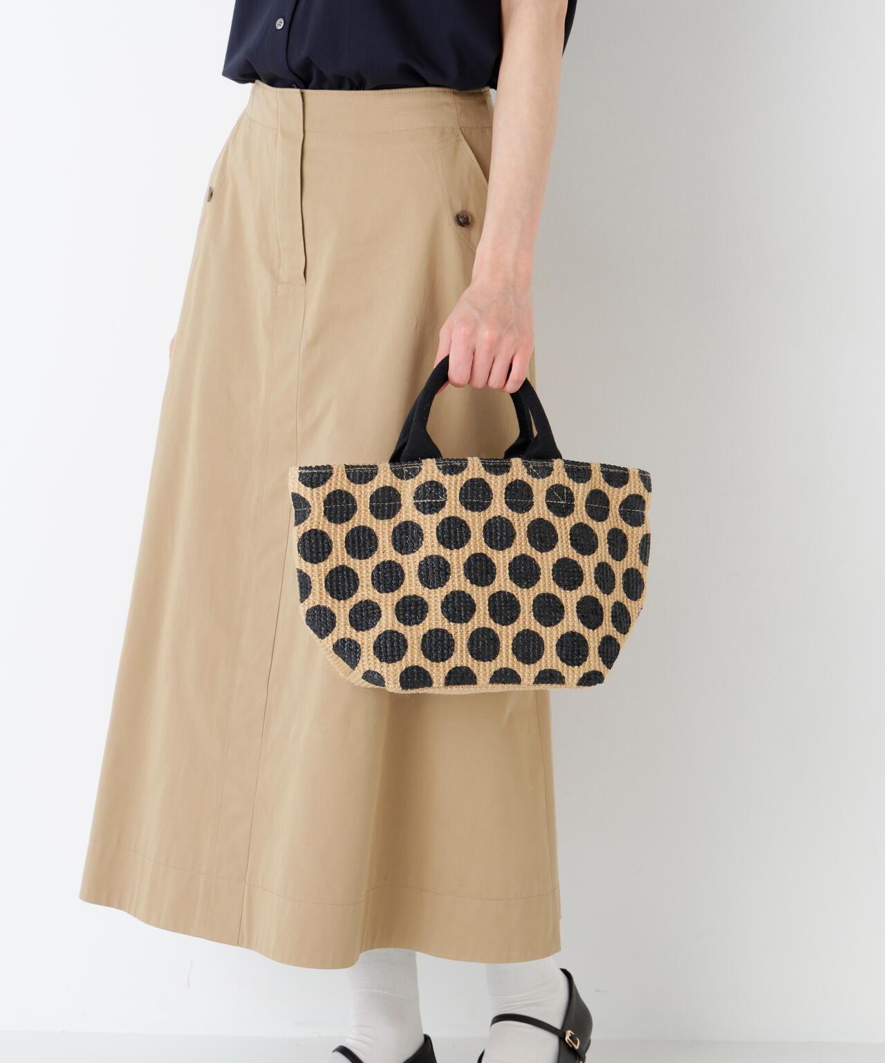 《FABRICOコラボ》 黃麻迷你托特包 S碼