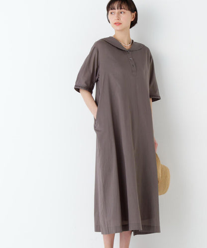 《洗える》 印度刺繡 水手領 連衣裙