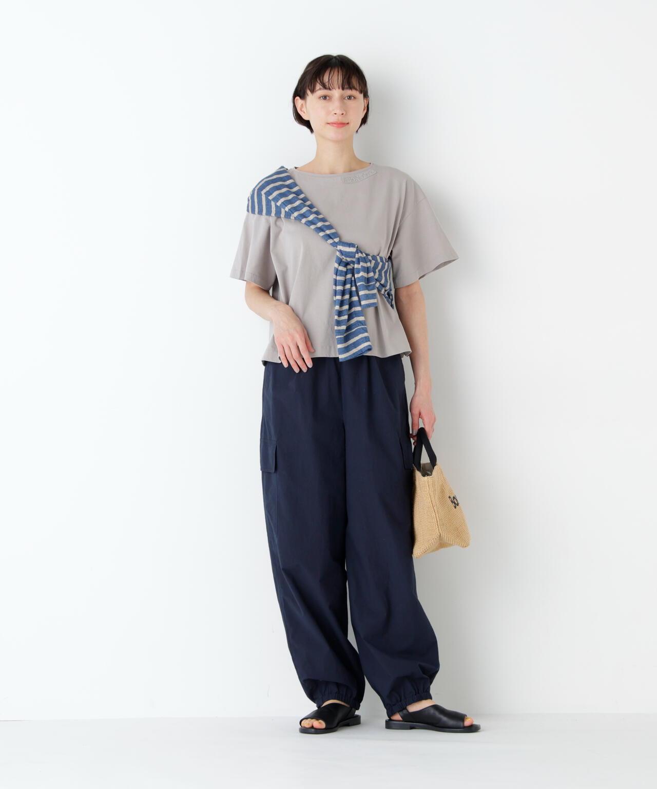 《洗える》 Bonjour刺繡圖案T恤