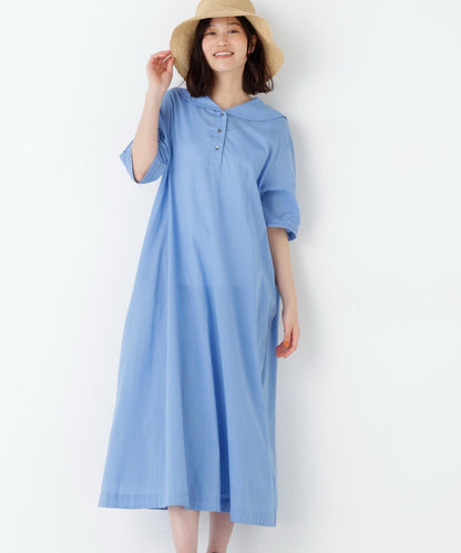 《洗える》 印度刺繡 水手領 連衣裙