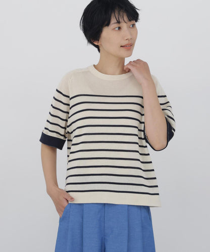 可水洗 高針數假麻 圓領拉格蘭 針織套頭衫 4色款