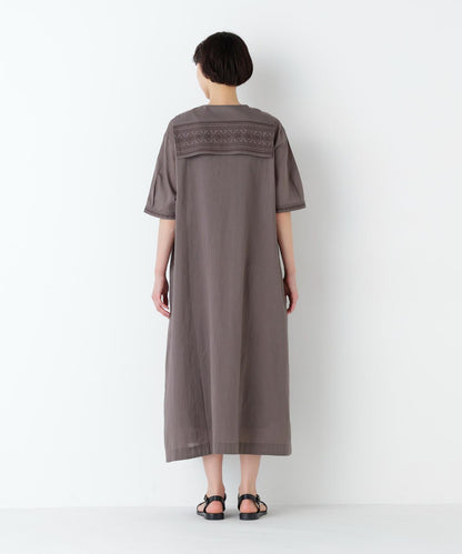 《洗える》 印度刺繡 水手領 連衣裙