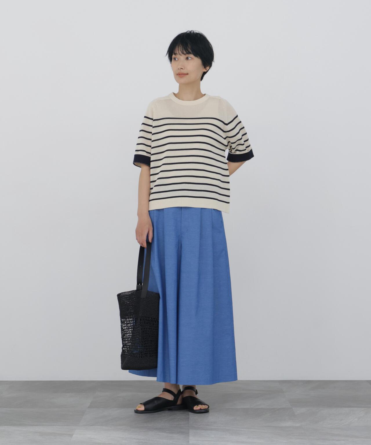 可水洗 高針數假麻 圓領拉格蘭 針織套頭衫 4色款