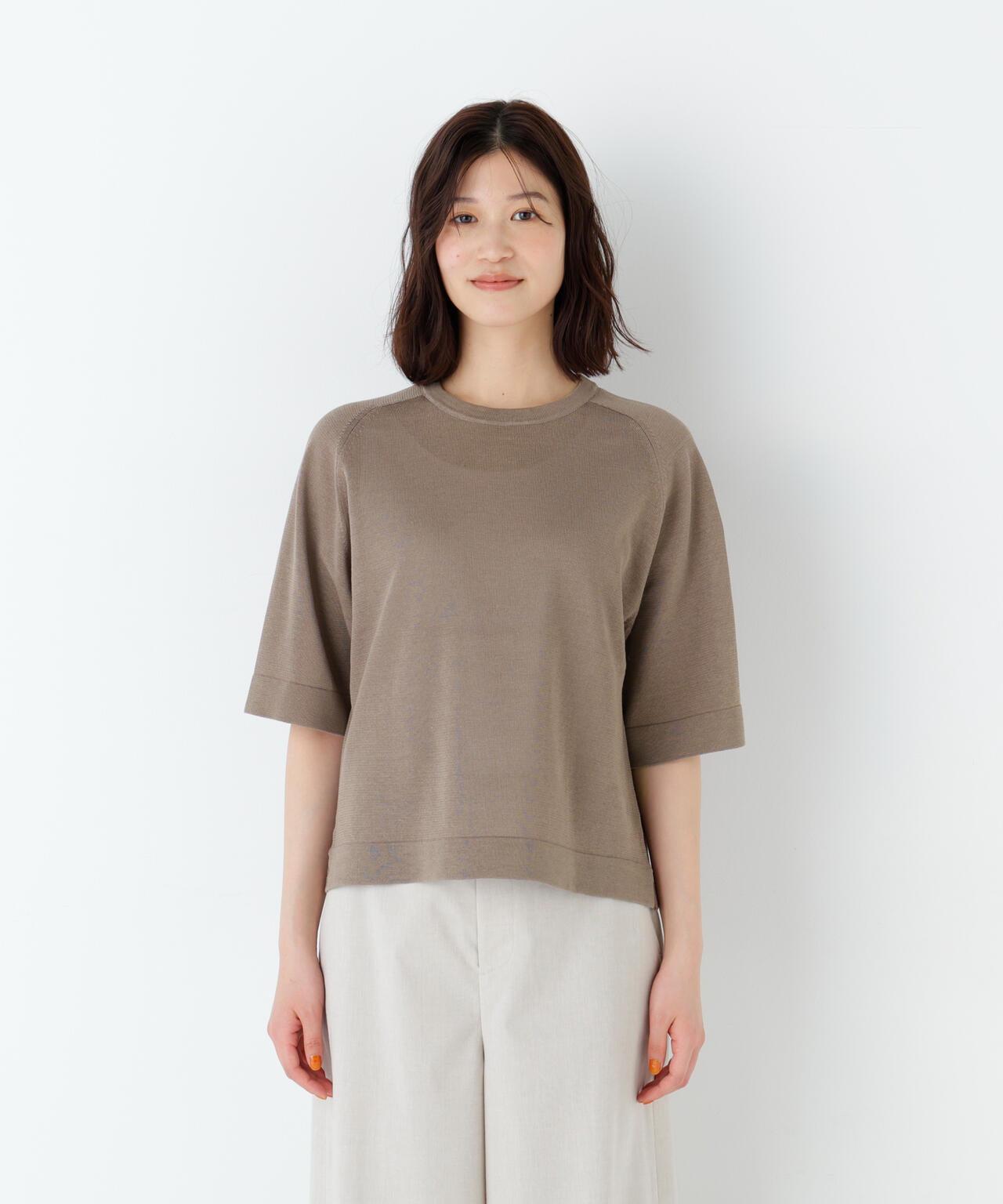 可水洗 高針數假麻 圓領拉格蘭 針織套頭衫 4色款
