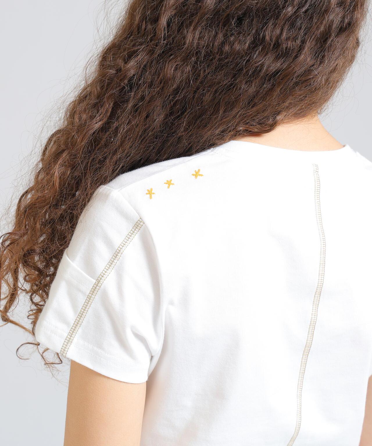 KEY NECK 刺繡 T-SHIRT 短袖T恤（直營店限定）