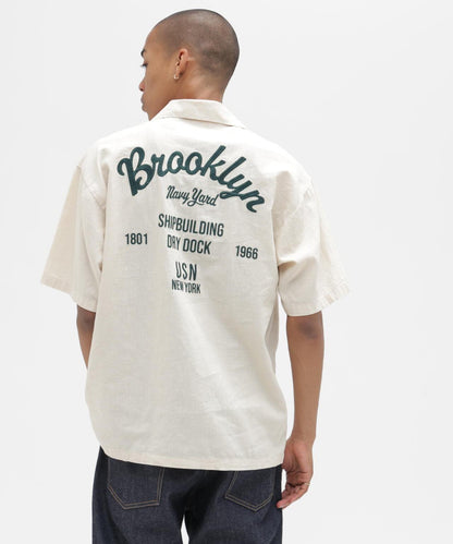 LINEN-COTTON S/S SHIRT "Brooklyn" 襯衫