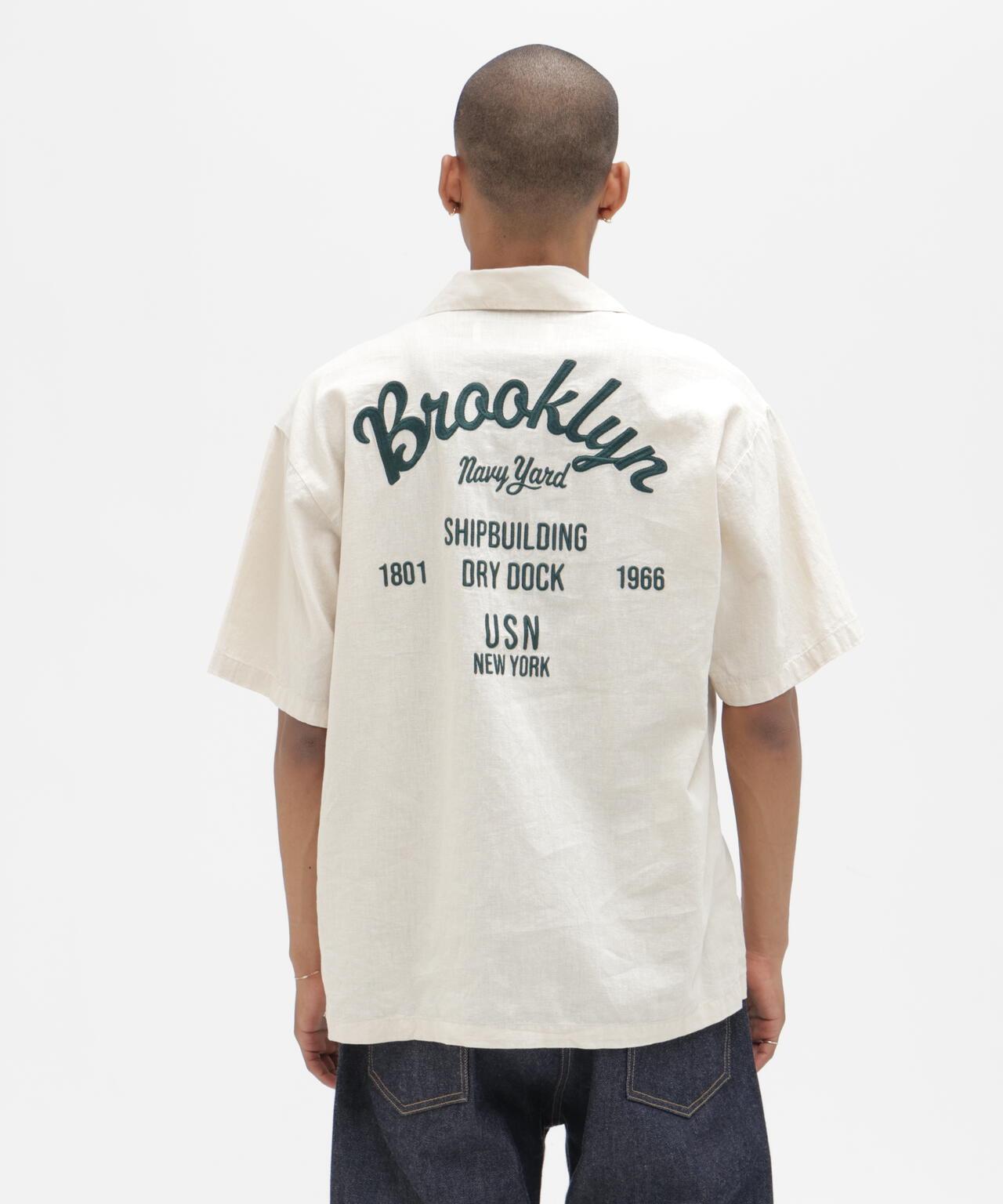 LINEN-COTTON S/S SHIRT "Brooklyn" 襯衫