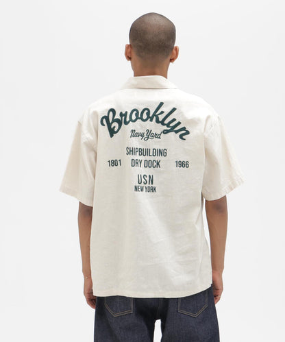 LINEN-COTTON S/S SHIRT "Brooklyn" 襯衫