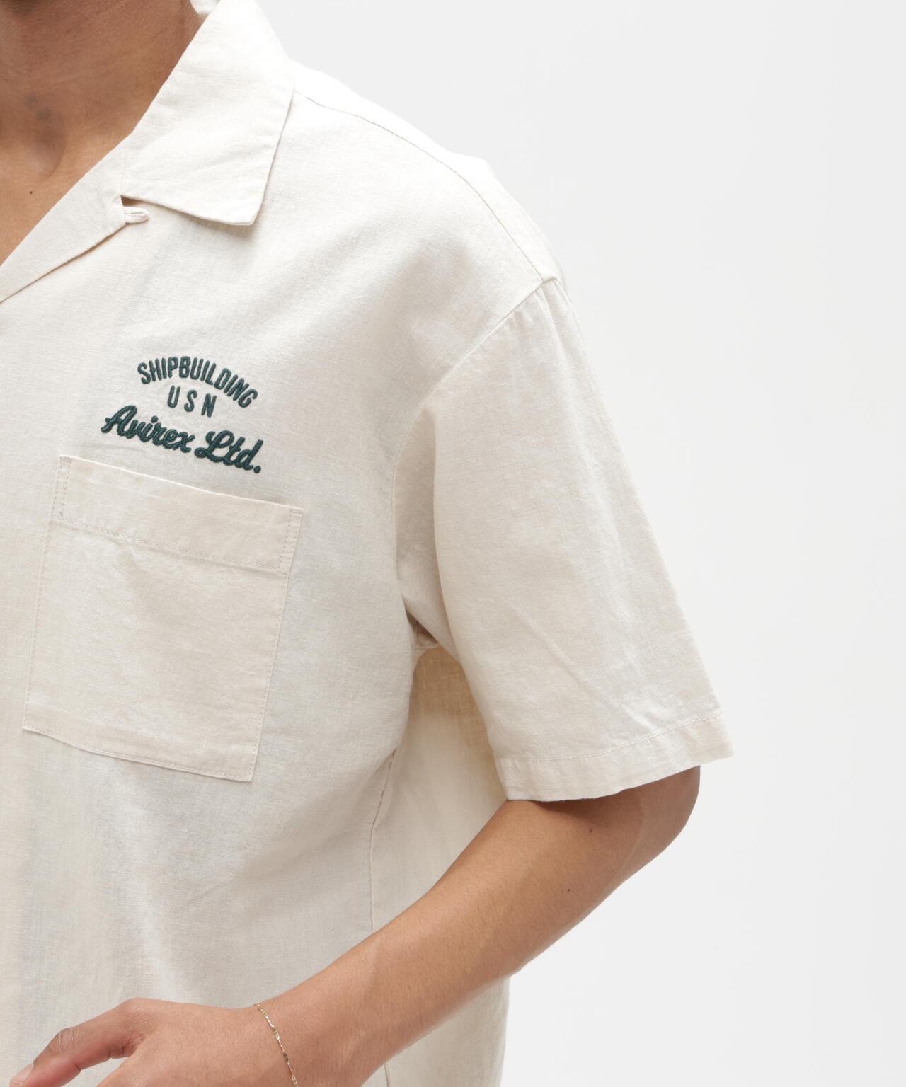 LINEN-COTTON S/S SHIRT "Brooklyn" 襯衫