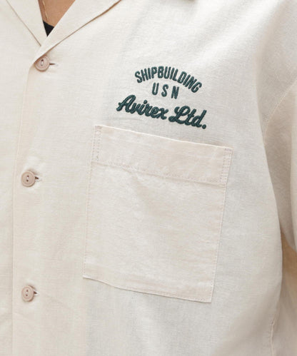 LINEN-COTTON S/S SHIRT "Brooklyn" 襯衫