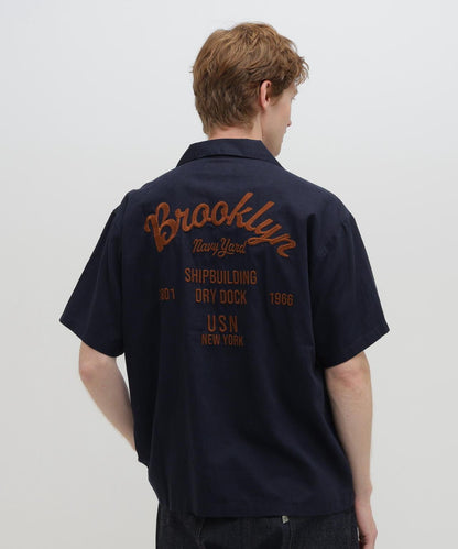 LINEN-COTTON S/S SHIRT "Brooklyn" 襯衫