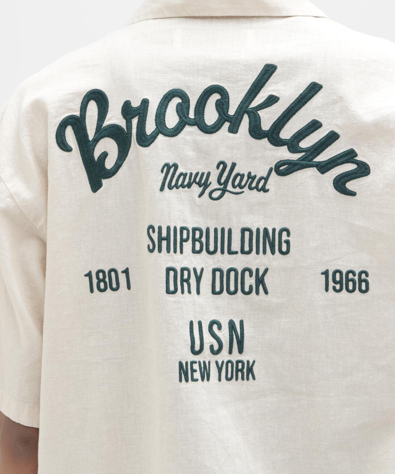 LINEN-COTTON S/S SHIRT "Brooklyn" 襯衫