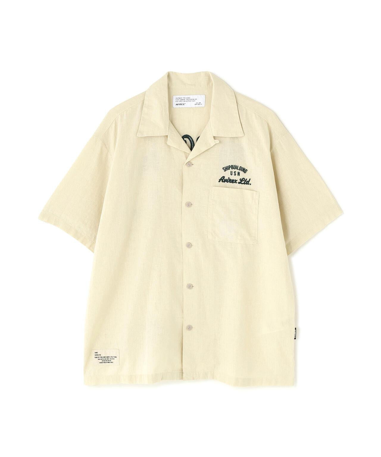 LINEN-COTTON S/S SHIRT "Brooklyn" 襯衫