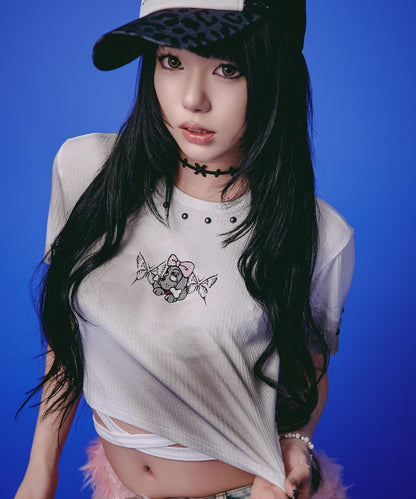 GALFY/ガルフィー/LHP EXCLUSIVE 地雷風羅紋短袖T恤