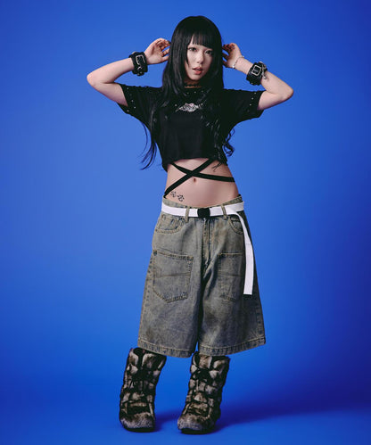 GALFY/ガルフィー/LHP EXCLUSIVE 地雷風羅紋短袖T恤