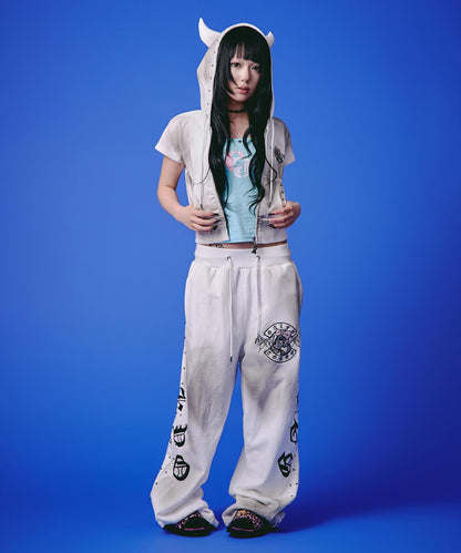 GALFY LHP EXCLUSIVE 地雷系風寬鬆連帽短袖衛衣