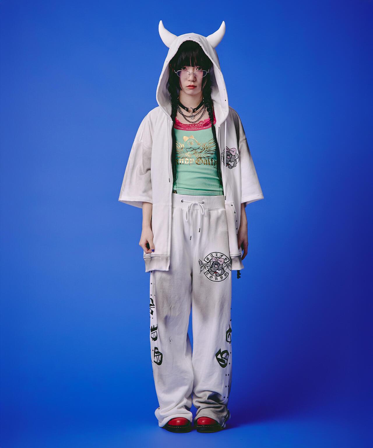 GALFY LHP EXCLUSIVE 地雷系風寬鬆連帽短袖衛衣