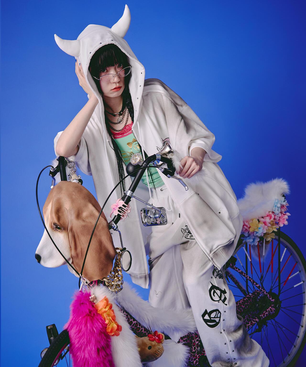 GALFY LHP EXCLUSIVE 地雷系風寬鬆連帽短袖衛衣