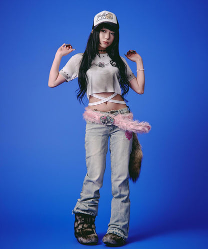 GALFY/ガルフィー/LHP EXCLUSIVE 地雷風羅紋短袖T恤