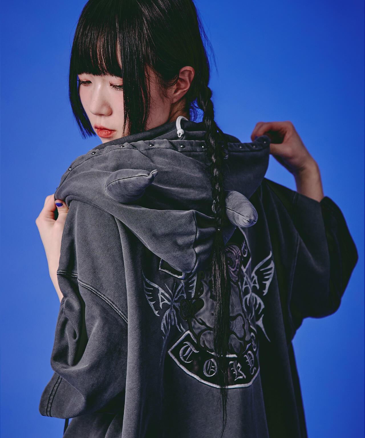 GALFY LHP EXCLUSIVE 地雷系風寬鬆連帽短袖衛衣