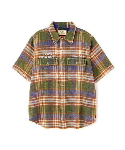 《AVIREX × UNIVERSAL OVERALL》 POSTAL FLANNEL SHIRT 襯衫