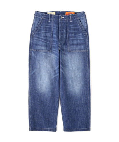 NAVY POSTAL DENIM PANTS 牛仔褲