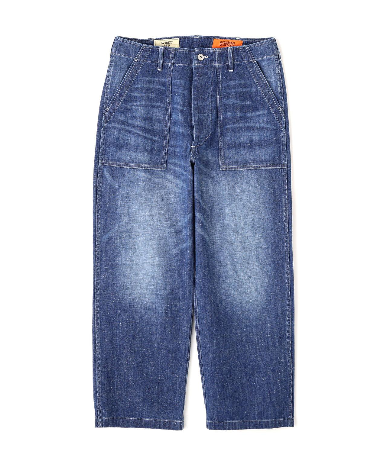 NAVY POSTAL DENIM PANTS 牛仔褲