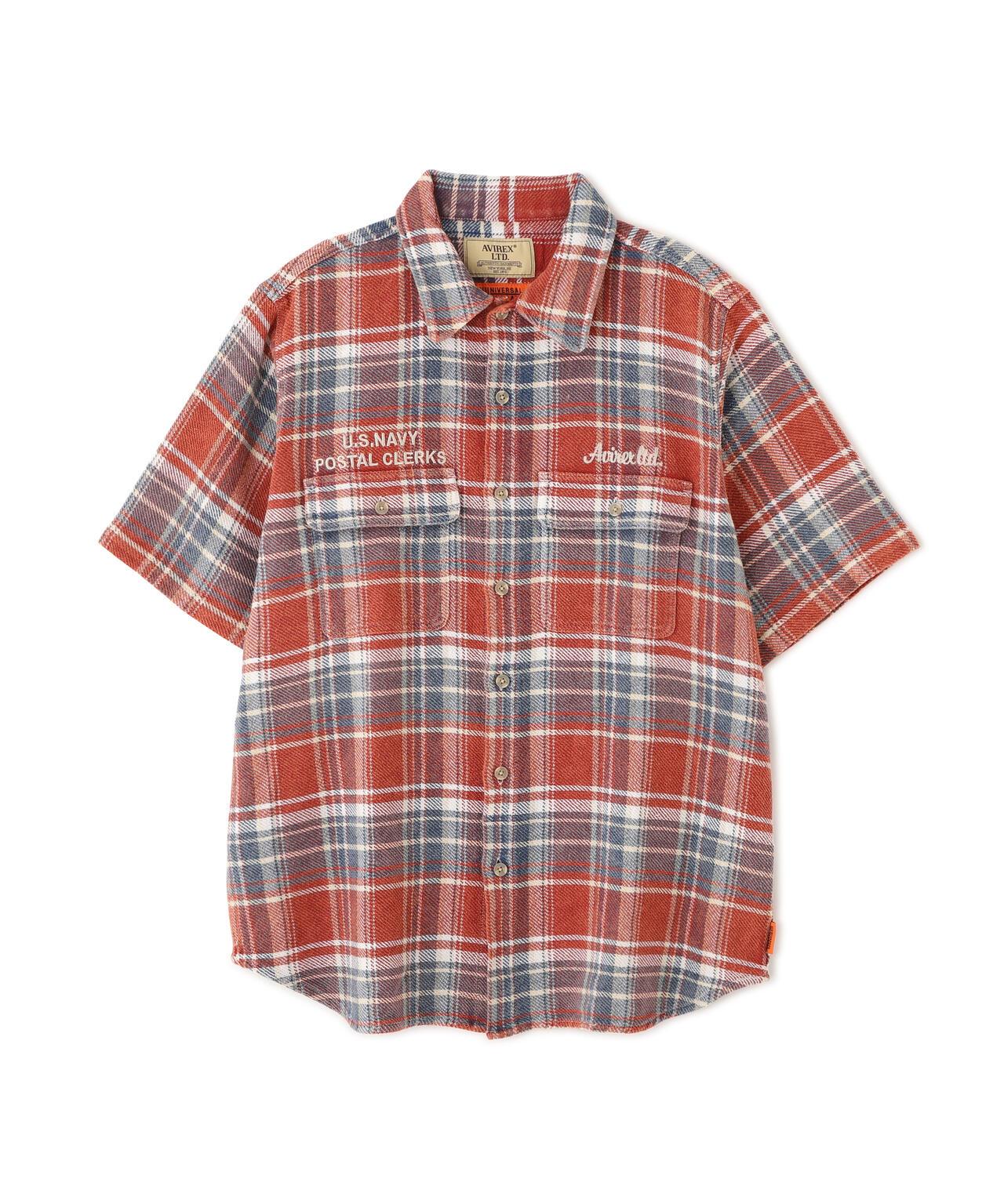 《AVIREX × UNIVERSAL OVERALL》 POSTAL FLANNEL SHIRT 襯衫