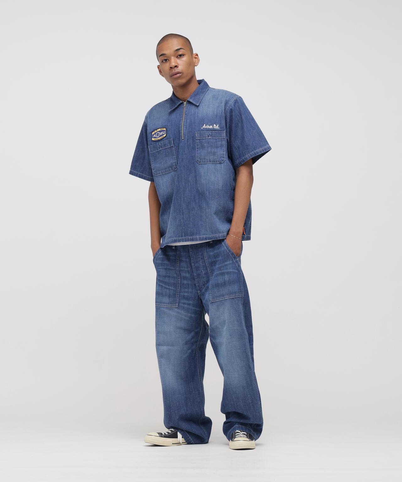 NAVY POSTAL DENIM PANTS 牛仔褲