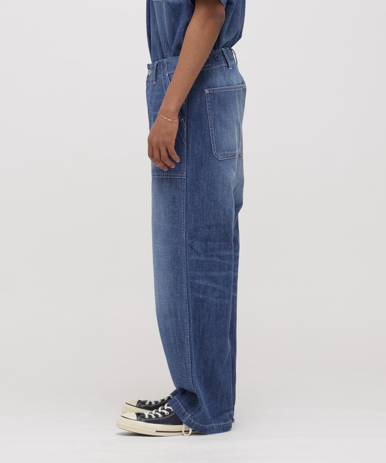 NAVY POSTAL DENIM PANTS 牛仔褲