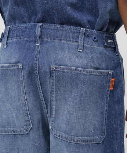 NAVY POSTAL DENIM PANTS 牛仔褲