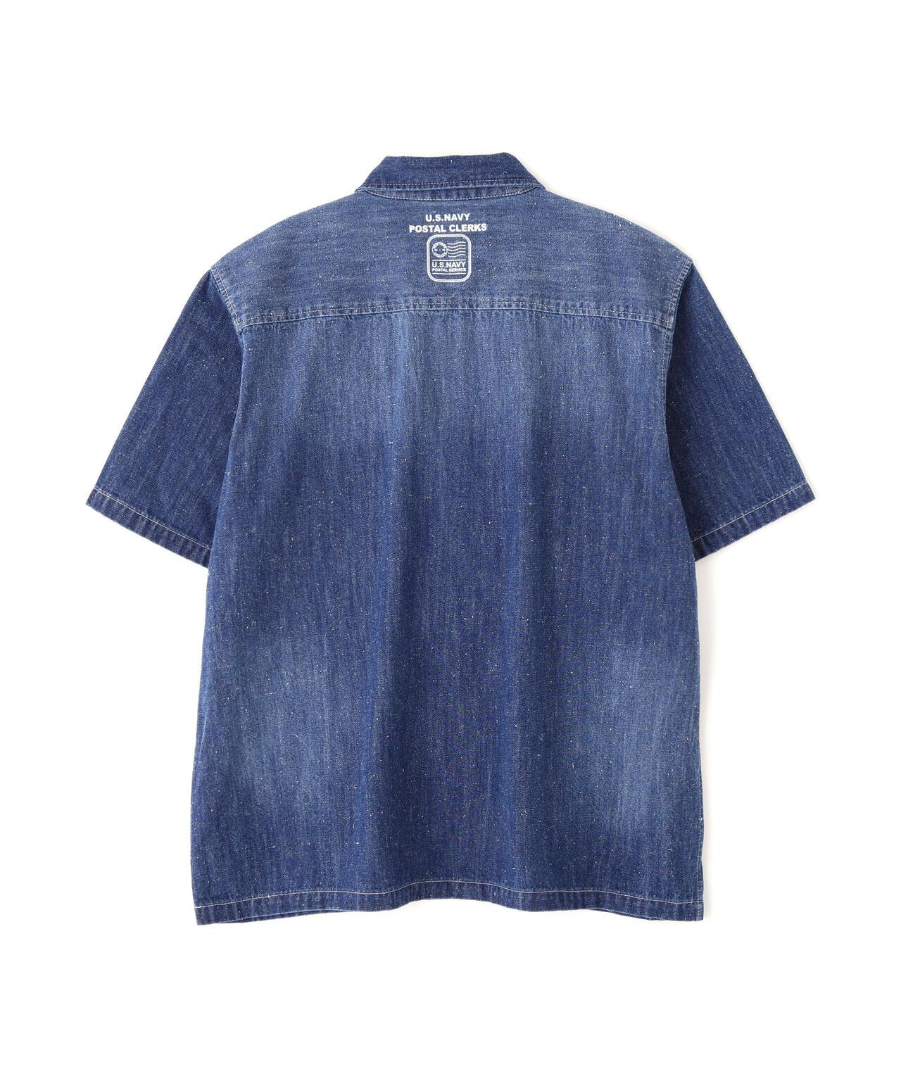 AVIREX × UNIVERSAL OVERALL NAVY POSTAL HALF ZIP SHIRT 半拉鍊襯衫