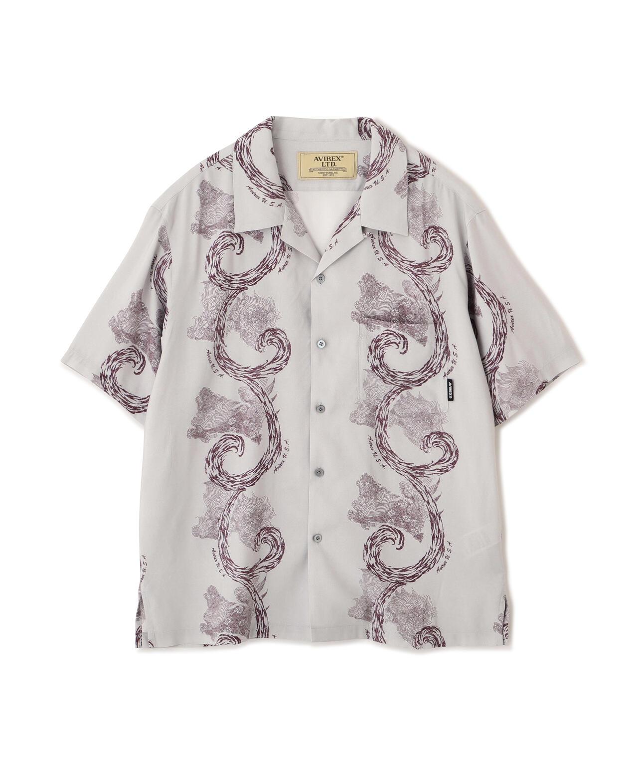 狛犬圖案 ALOHA SHIRT 襯衫