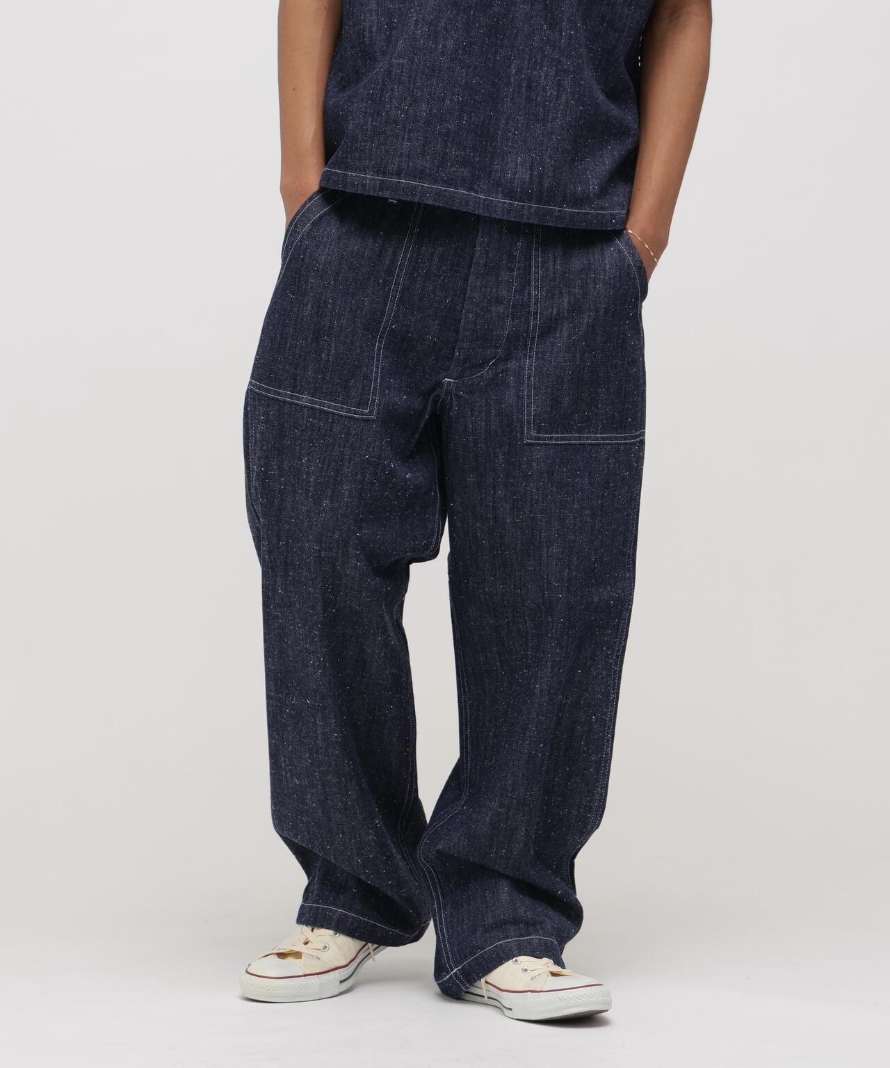 NAVY POSTAL DENIM PANTS 牛仔褲