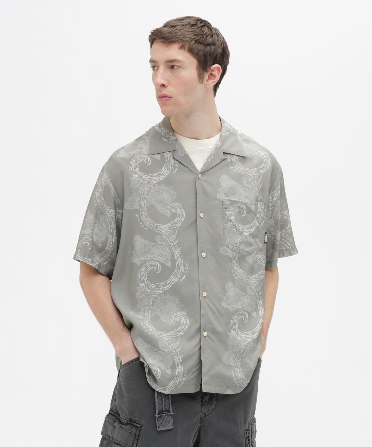 狛犬圖案 ALOHA SHIRT 襯衫